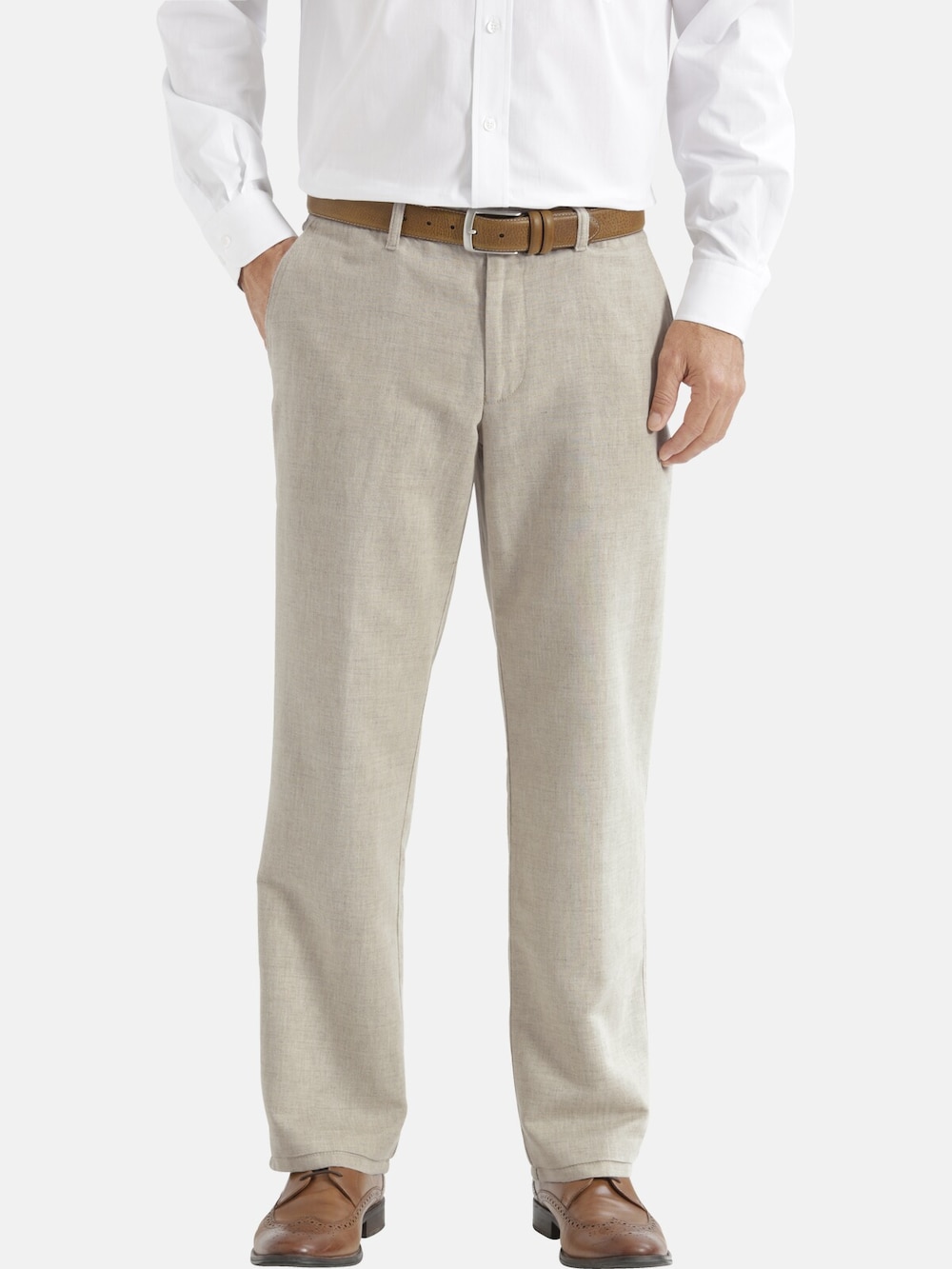 Große Größen Hose VERANETTO, Herren, weiß, Größe: 50, Baumwolle/Leinen, Happy Size DE Men von Happy Size DE Men