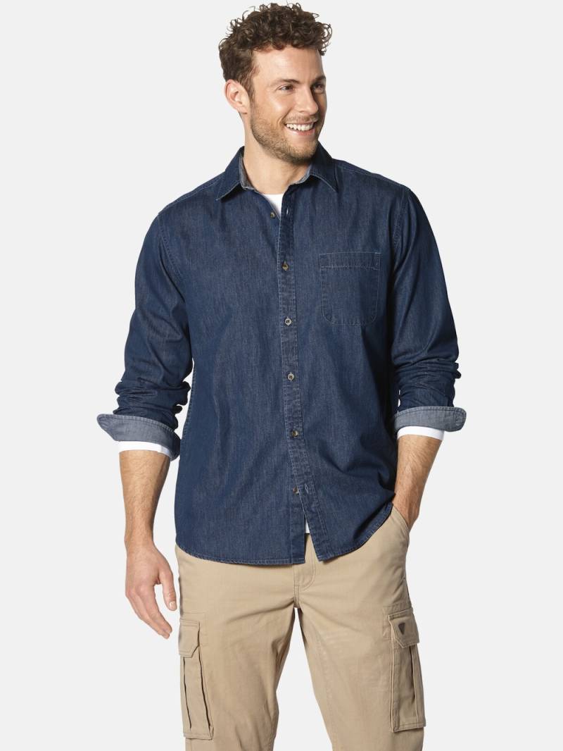 Große Größen Jeanshemd BATIMINO, Herren, blau, Größe: L, Baumwolle, Happy Size DE Men von Happy Size DE Men