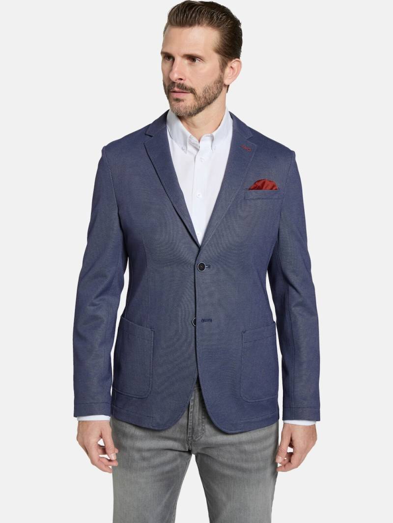 Große Größen Jersey-Sakko ZANLO, Herren, blau, Größe: 58, Baumwolle/Polyester, Happy Size DE Men von Happy Size DE Men