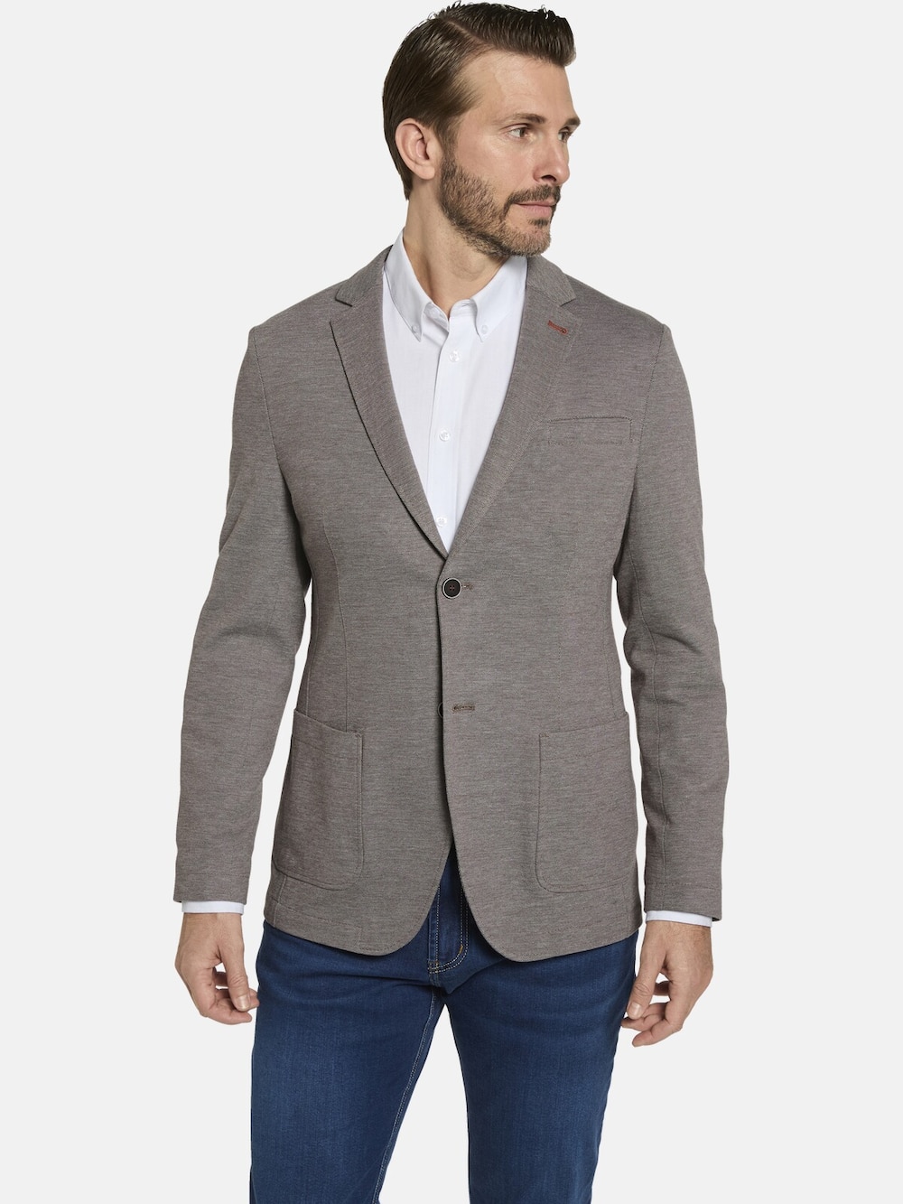 Große Größen Jersey-Sakko ZANZIMO, Herren, braun, Größe: 31, Baumwolle/Polyester, Happy Size DE Men von Happy Size DE Men