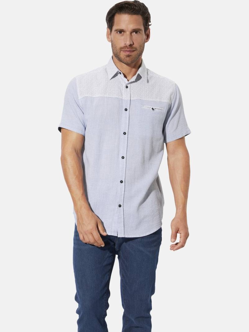 Große Größen Kurzarmhemd JUVINO, Herren, blau, Größe: L, Baumwolle, Happy Size DE Men von Happy Size DE Men