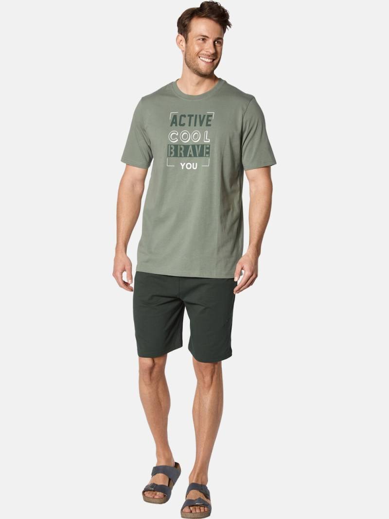 Große Größen Kurzer Schlafanzug GALITESSO, Herren, braun, Größe: XL, Baumwolle, Happy Size DE Men von Happy Size DE Men