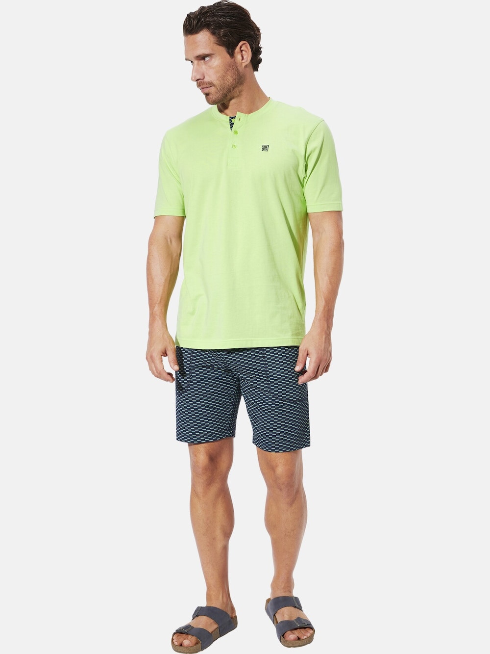 Große Größen Kurzer Schlafanzug KALDON, Herren, grün, Größe: XL, Baumwolle, Happy Size DE Men von Happy Size DE Men