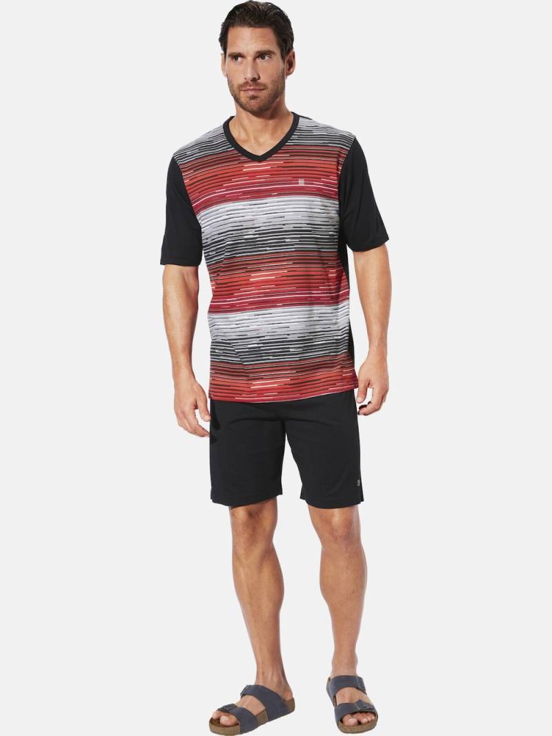 Große Größen Kurzer Schlafanzug SALDUN, Herren, schwarz, Größe: XL, Baumwolle, Happy Size DE Men von Happy Size DE Men