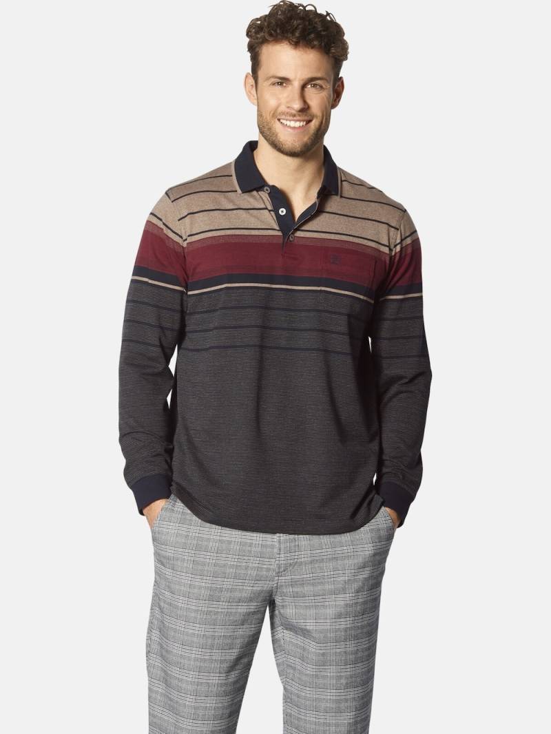 Große Größen Langarm-Poloshirt FILOSSI, Herren, grau, Größe: XL, Baumwolle/Polyester, Happy Size DE Men von Happy Size DE Men