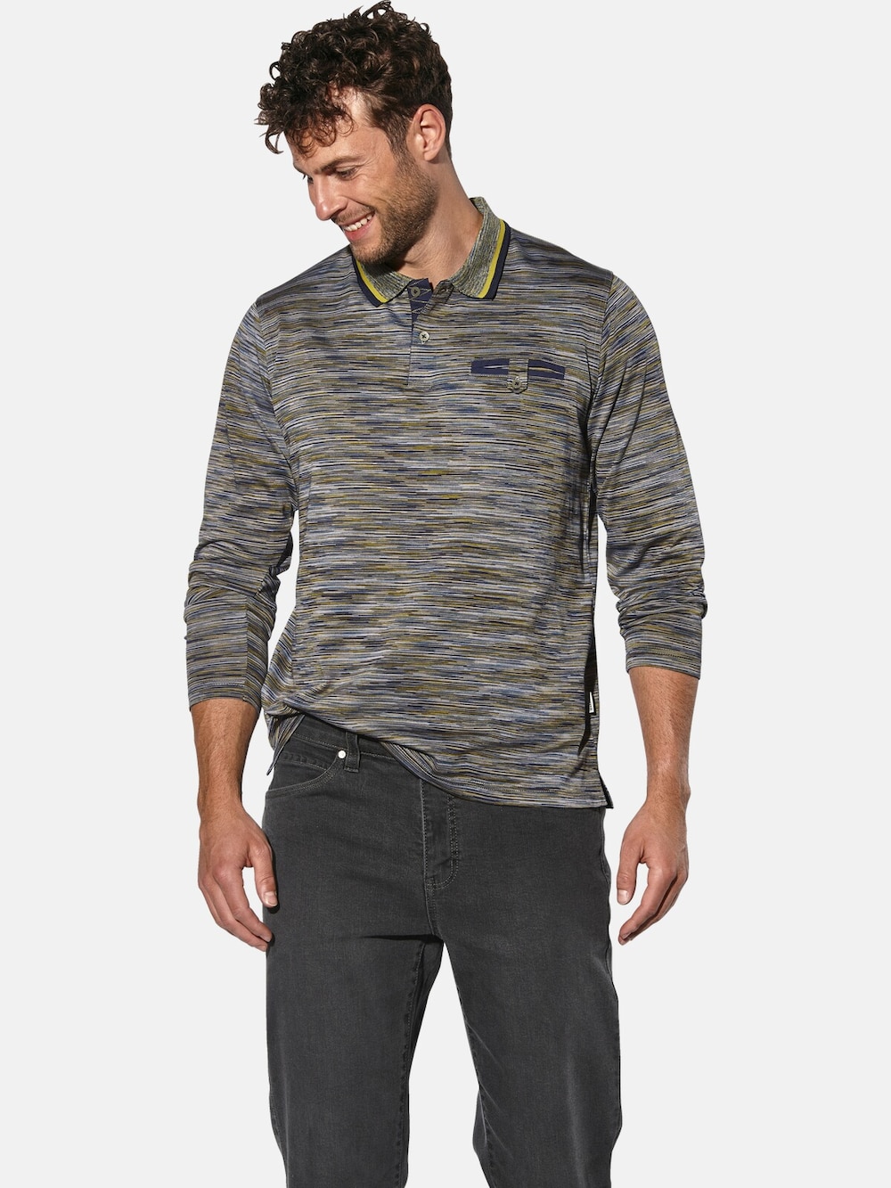 Große Größen Langarm-Poloshirt VANDOR, Herren, braun, Größe: L, Baumwolle/Polyester, Happy Size DE Men von Happy Size DE Men