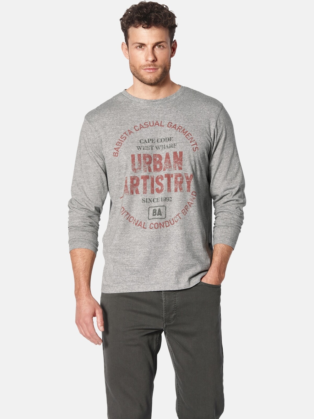 Große Größen Langarmshirt DIETOLLI, Herren, braun, Größe: L, Baumwolle, Happy Size DE Men von Happy Size DE Men