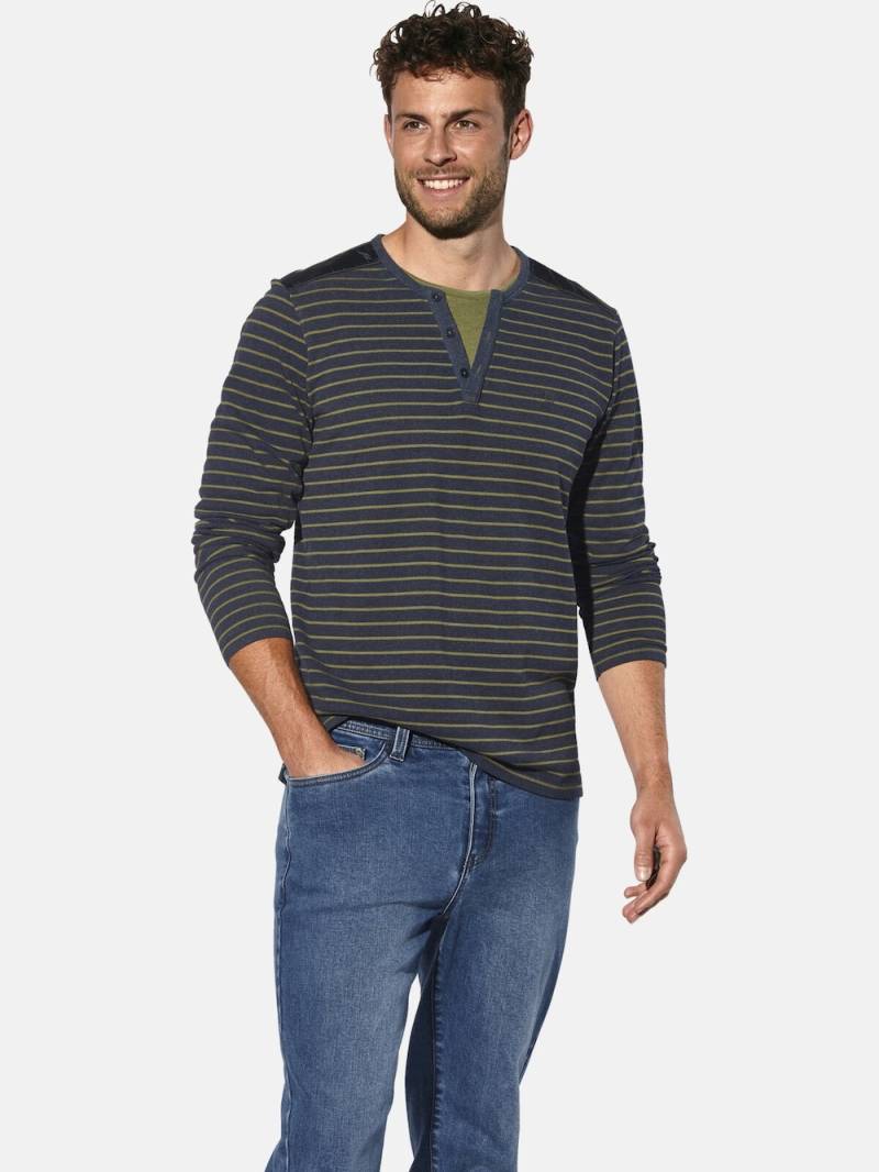 Große Größen Langarmshirt GAVINO, Herren, grau, Größe: XL, Baumwolle/Polyester, Happy Size DE Men von Happy Size DE Men