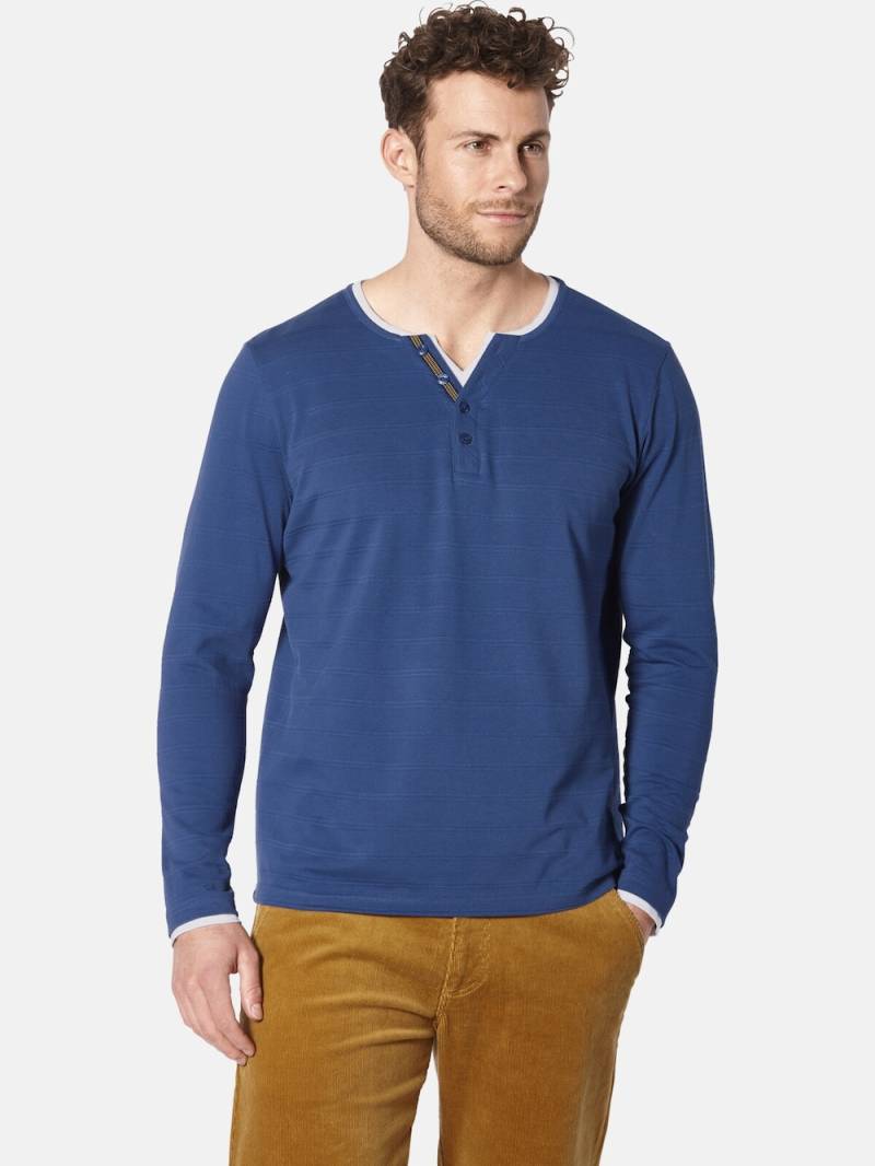 Große Größen Langarmshirt LUCABELLI, Herren, blau, Größe: XXL, Baumwolle, Happy Size DE Men von Happy Size DE Men