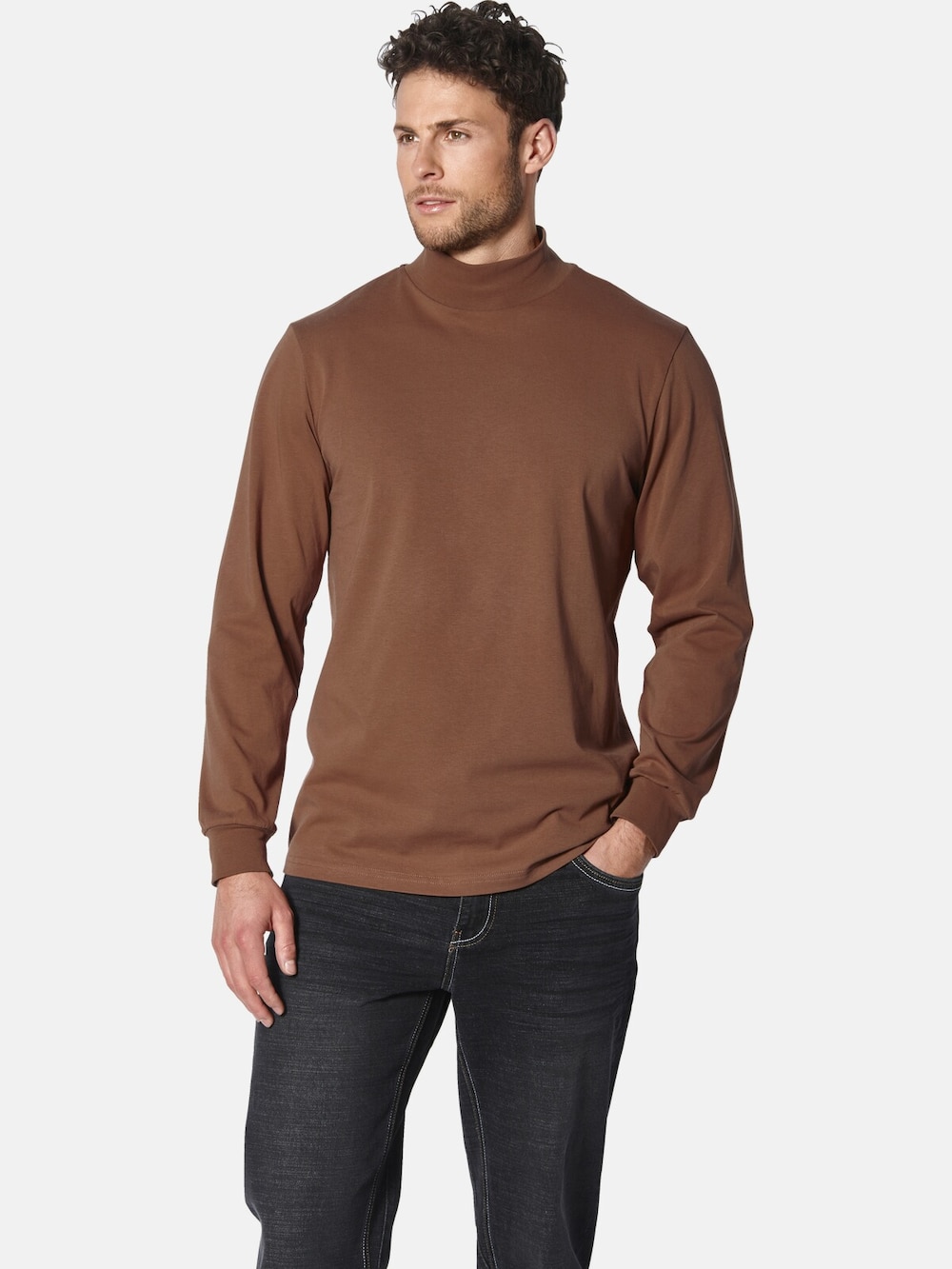 Große Größen Langarmshirt MIMMOLITZI, Herren, braun, Größe: XXL, Baumwolle, Happy Size DE Men von Happy Size DE Men