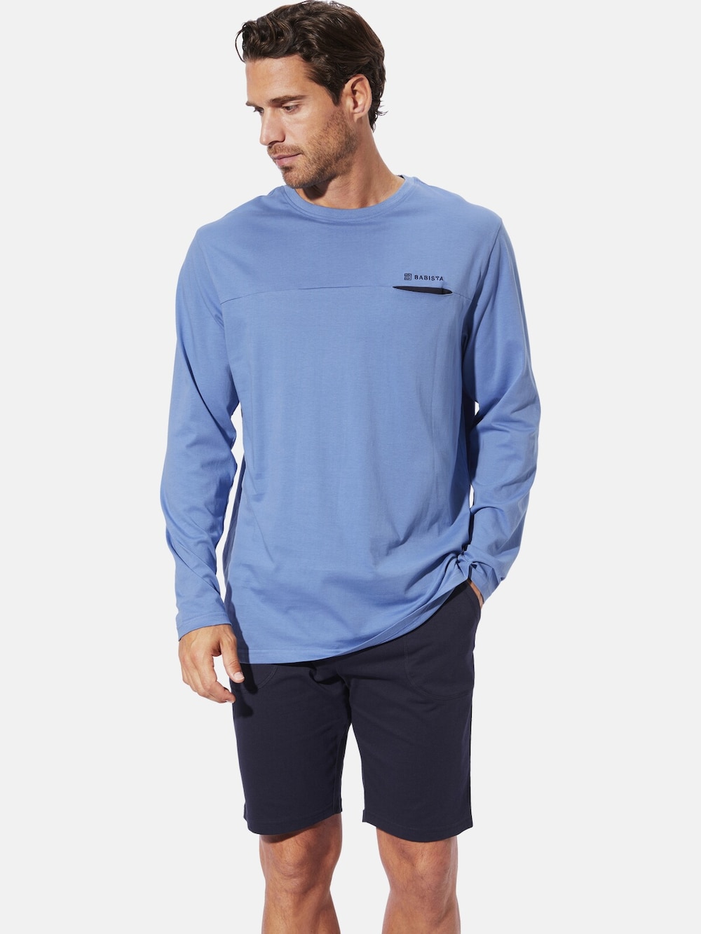 Große Größen Langarmshirt VARMAR, Herren, blau, Größe: XXL, Baumwolle, Happy Size DE Men von Happy Size DE Men