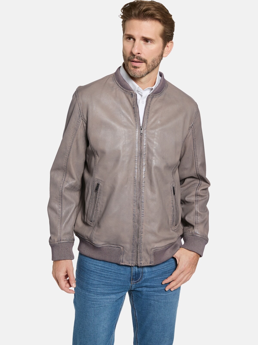 Große Größen Lederjacke BELLAVENTO, Herren, braun, Größe: 54, Leder, Happy Size DE Men von Happy Size DE Men