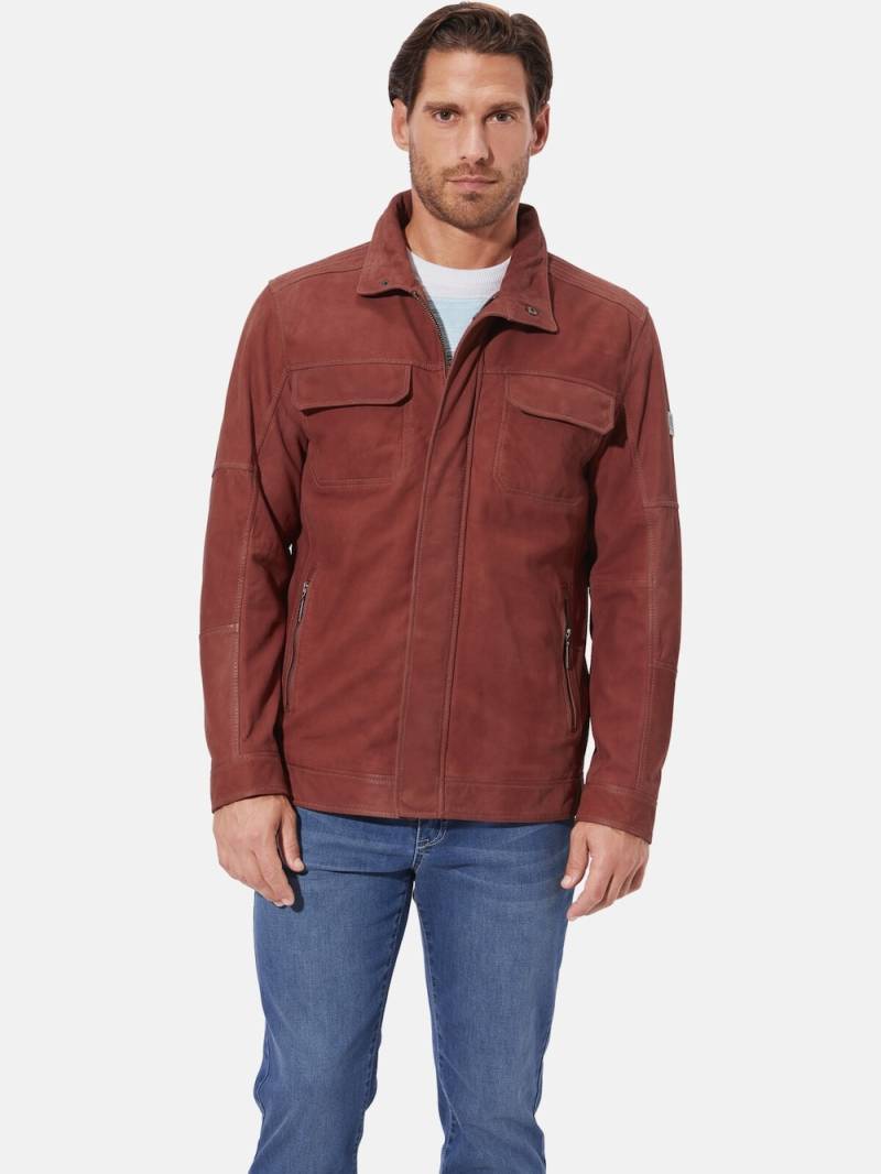 Große Größen Lederjacke JOMIR, Herren, orange, Größe: 62, Happy Size DE Men von Happy Size DE Men