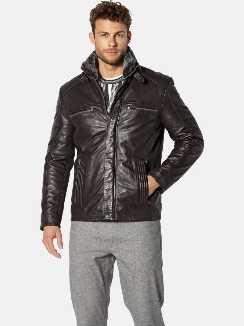 Große Größen Lederjacke ZUTASSI, Herren, braun, Größe: 52, Happy Size DE Men von Happy Size DE Men