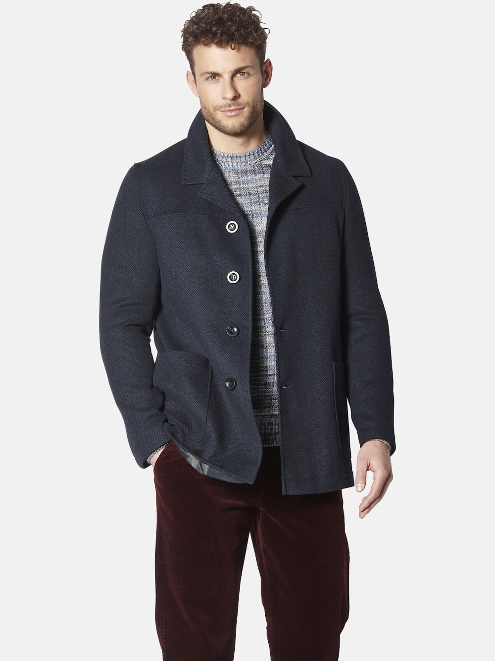 Große Größen Mantel RIGELLI, Herren, grau, Größe: 50, Polyester/Wolle, Happy Size DE Men von Happy Size DE Men