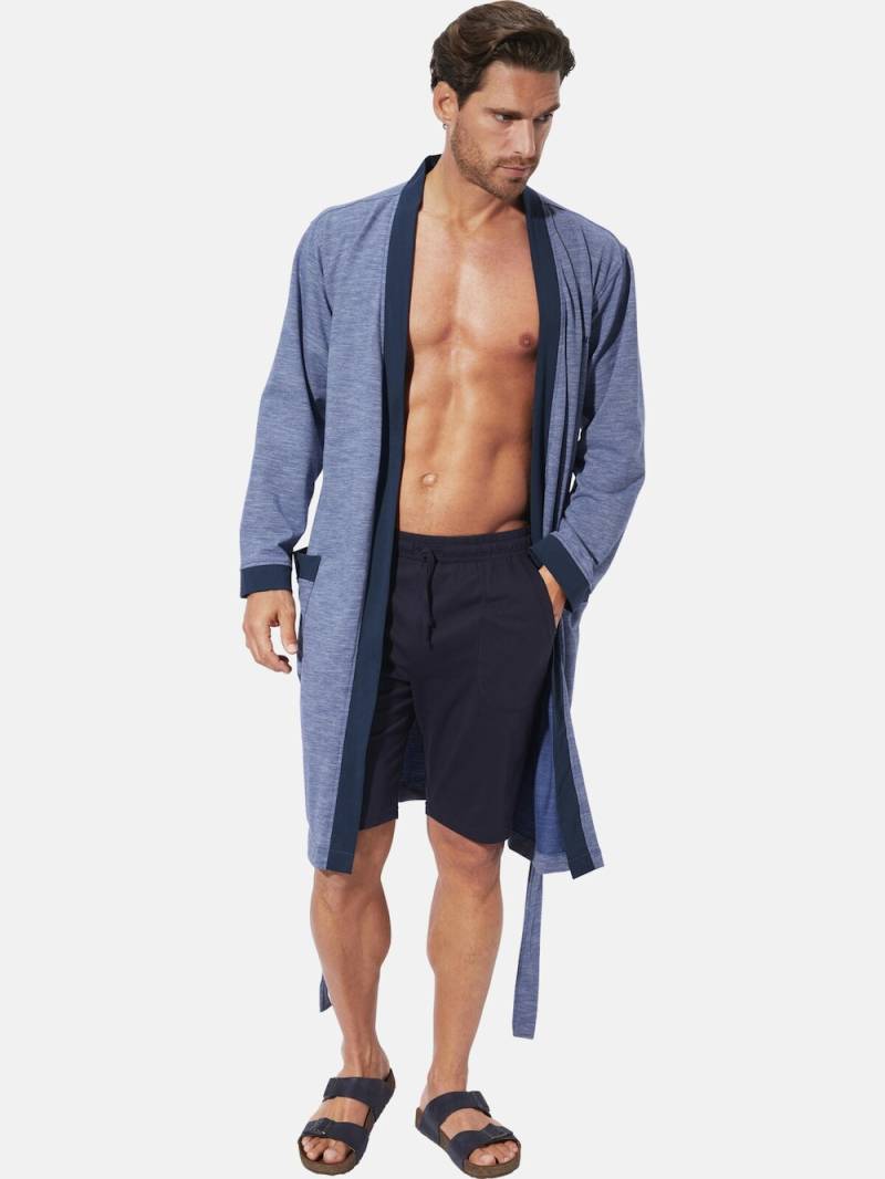 Große Größen Morgenmantel QUARIN, Herren, blau, Größe: XL, Baumwolle/Polyester, Happy Size DE Men von Happy Size DE Men