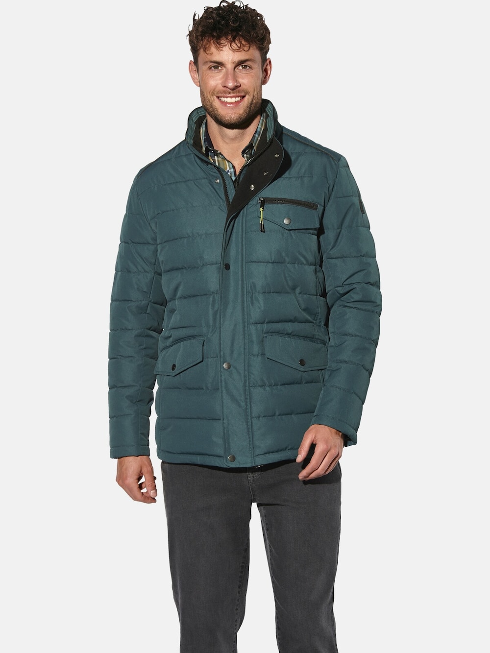 Große Größen Outdoorjacke ELADIO, Herren, türkis, Größe: 56, Polyester, Happy Size DE Men von Happy Size DE Men