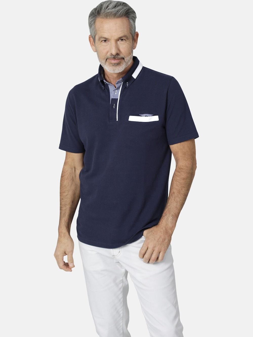 Große Größen Poloshirt BELLAVANZA, Herren, grau, Größe: XXL, Baumwolle, Happy Size DE Men von Happy Size DE Men