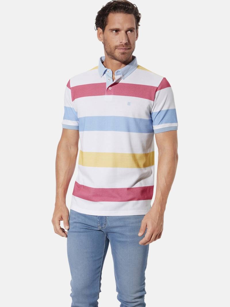 Große Größen Poloshirt ELDUN, Herren, weiß, Größe: L, Baumwolle, Happy Size DE Men von Happy Size DE Men