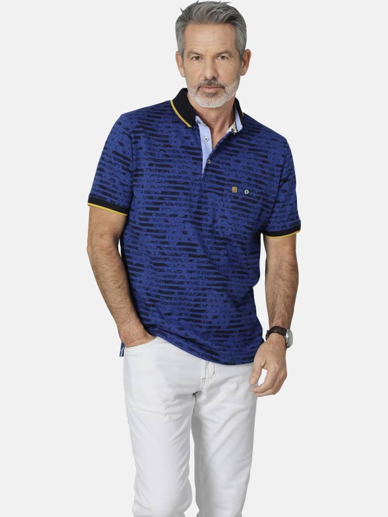 Große Größen Poloshirt FIOREZZA, Herren, blau, Größe: XL, Baumwolle, Happy Size DE Men von Happy Size DE Men