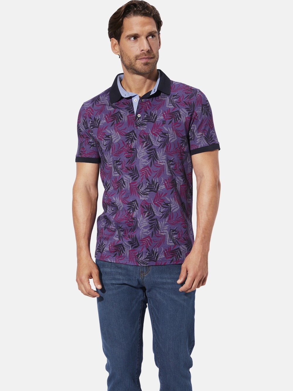 Große Größen Poloshirt GARLEN, Herren, lila, Größe: L, Baumwolle, Happy Size DE Men von Happy Size DE Men