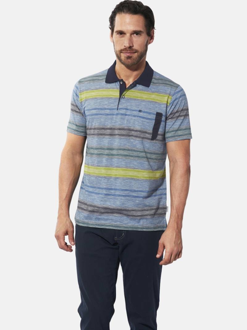 Große Größen Poloshirt GILEN, Herren, blau, Größe: L, Baumwolle/Polyester, Happy Size DE Men von Happy Size DE Men