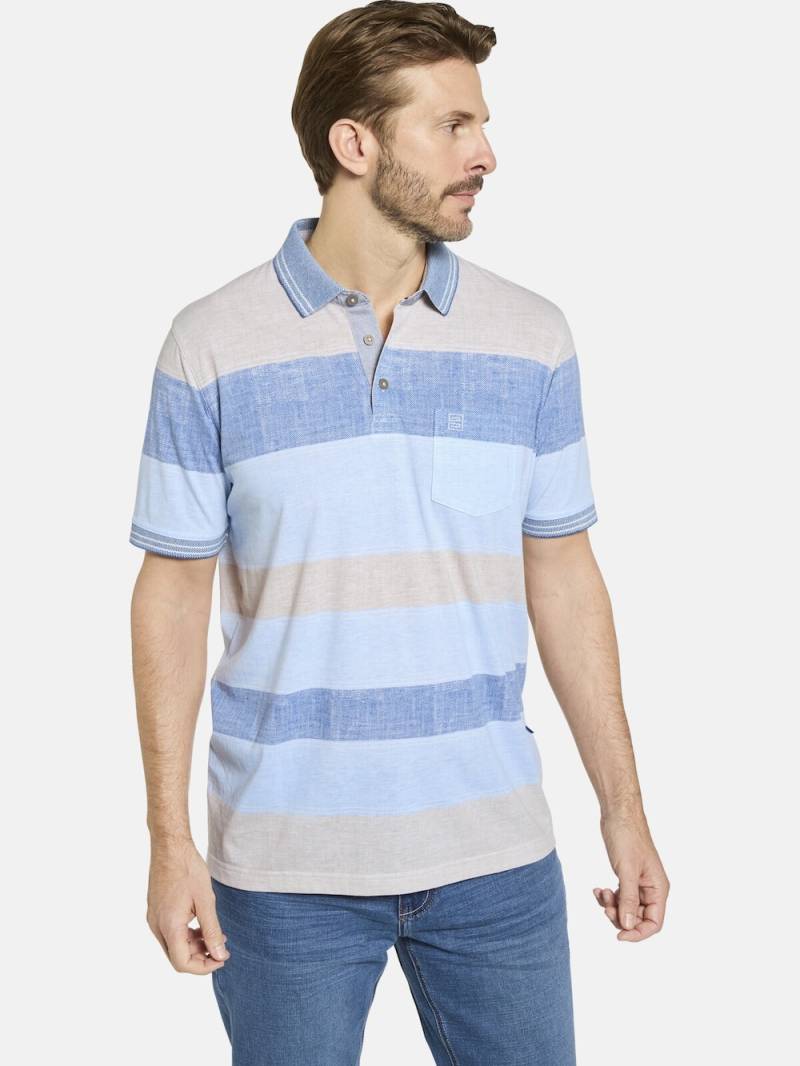 Große Größen Poloshirt JENZO, Herren, blau, Größe: L, Baumwolle/Kunststoff, Happy Size DE Men von Happy Size DE Men