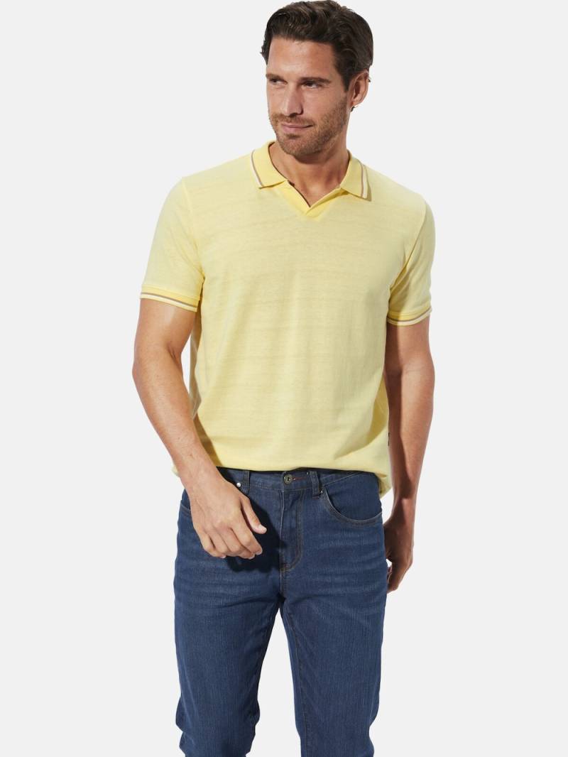 Große Größen Poloshirt NARION, Herren, gelb, Größe: XXL, Baumwolle, Happy Size DE Men von Happy Size DE Men