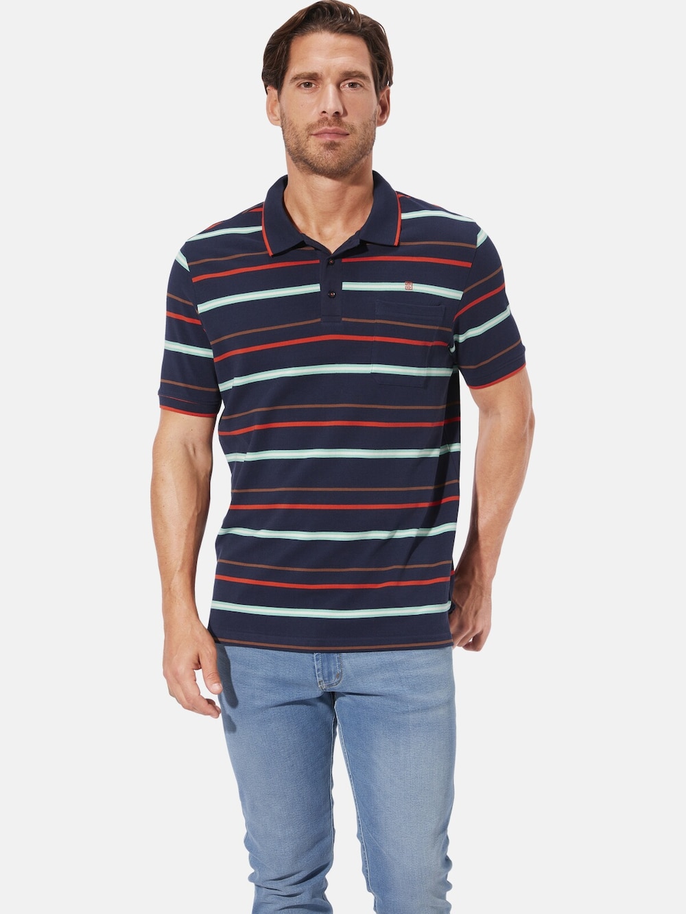 Große Größen Poloshirt NARLAN, Herren, grau, Größe: XL, Baumwolle, Happy Size DE Men von Happy Size DE Men
