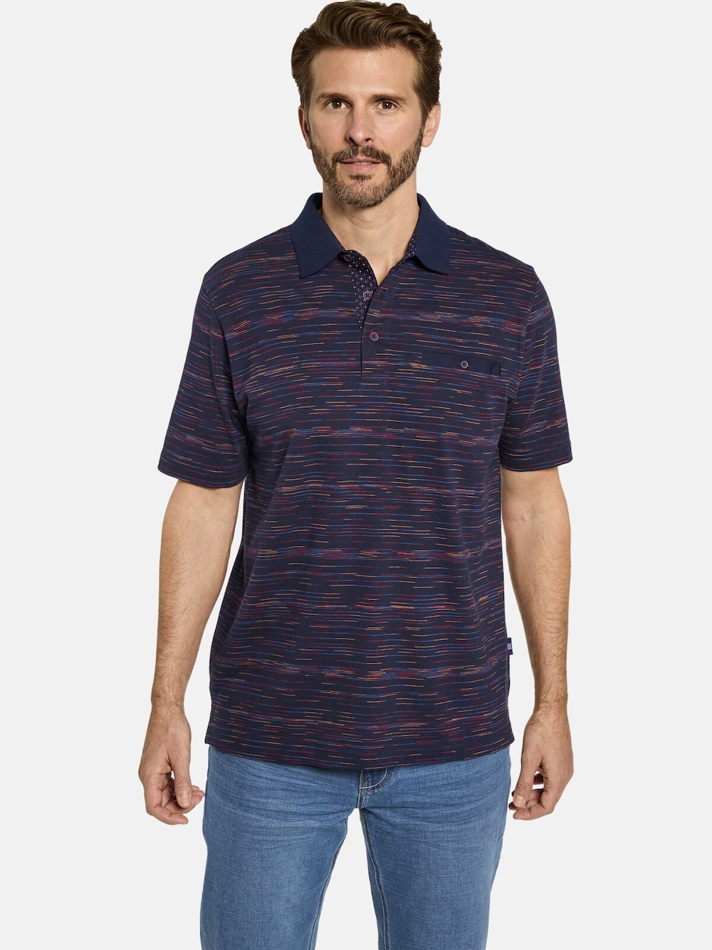 Große Größen Poloshirt ORVENTO, Herren, grau, Größe: XXL, Baumwolle, Happy Size DE Men von Happy Size DE Men