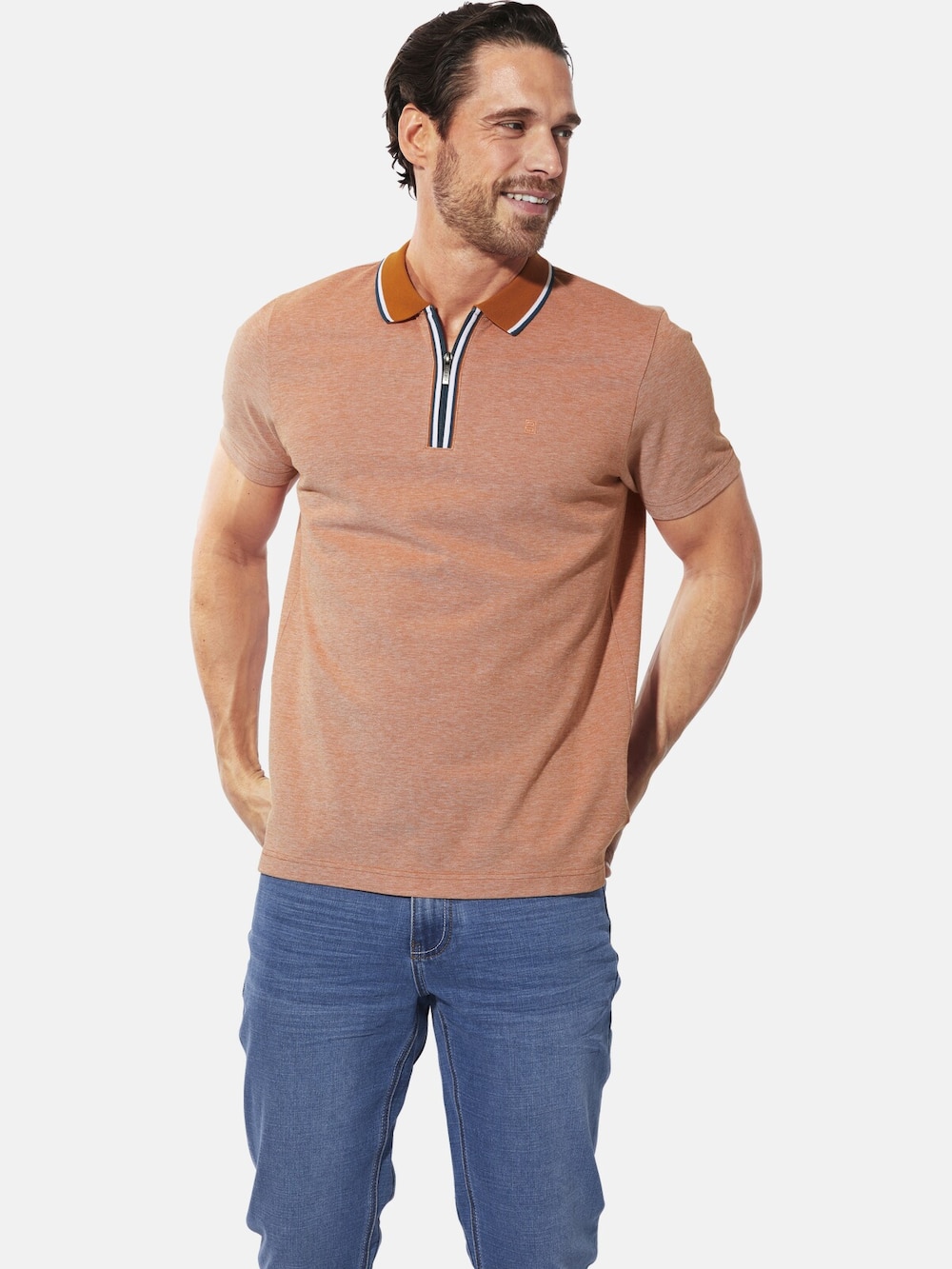 Große Größen Poloshirt PALORIN, Herren, orange, Größe: 3XL, Baumwolle, Happy Size DE Men von Happy Size DE Men