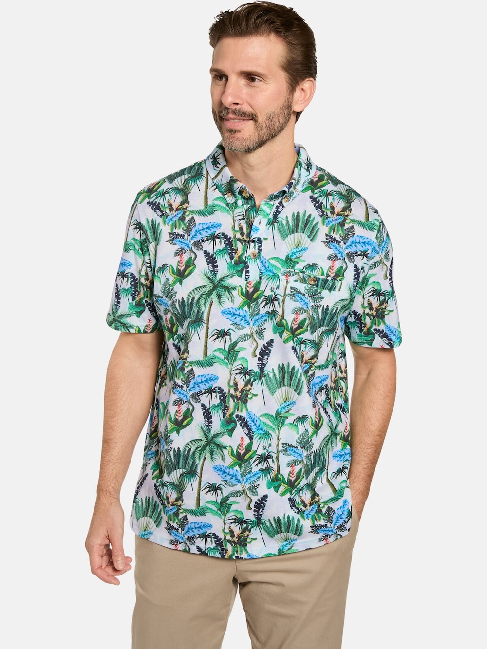 Große Größen Poloshirt PARINO, Herren, blau, Größe: L, Baumwolle, Happy Size DE Men von Happy Size DE Men