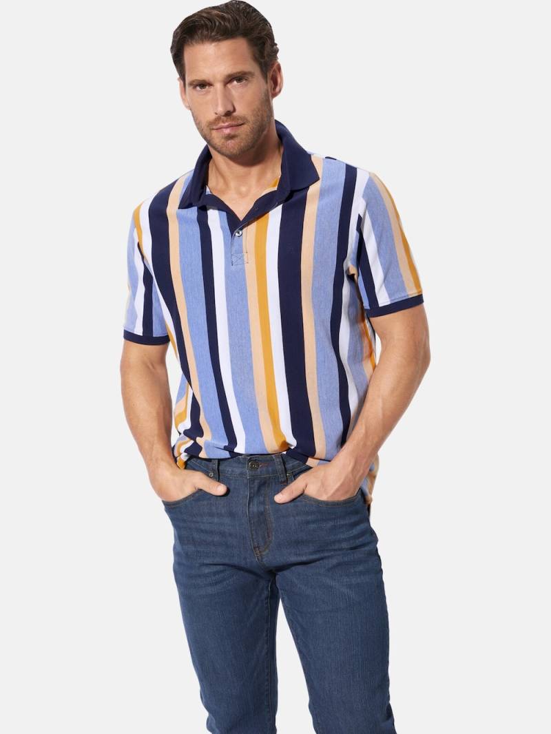 Große Größen Poloshirt SENDAR, Herren, blau, Größe: L, Baumwolle, Happy Size DE Men von Happy Size DE Men