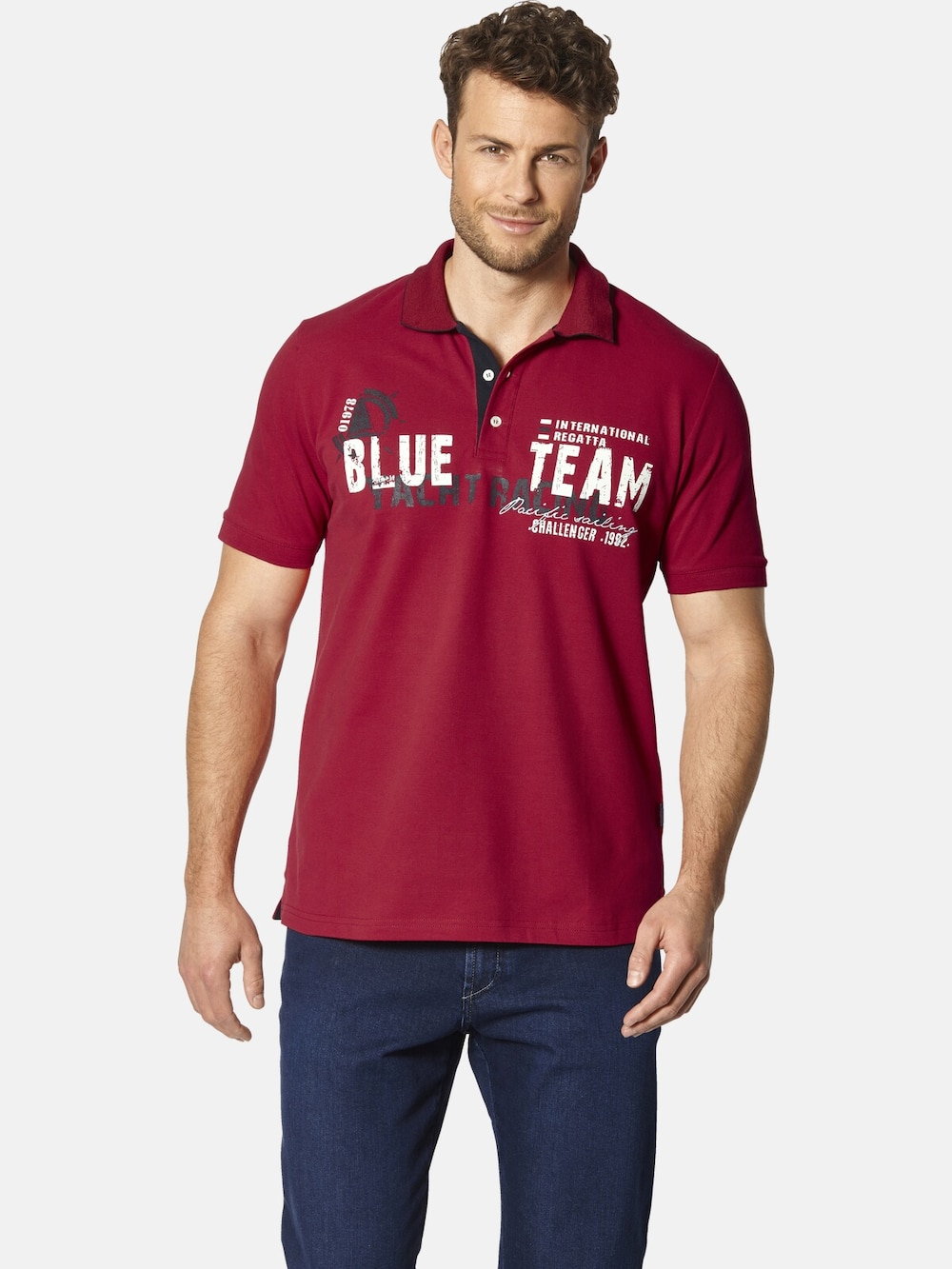 Große Größen Poloshirt TATOLETTI, Herren, rot, Größe: L, Baumwolle, Happy Size DE Men von Happy Size DE Men