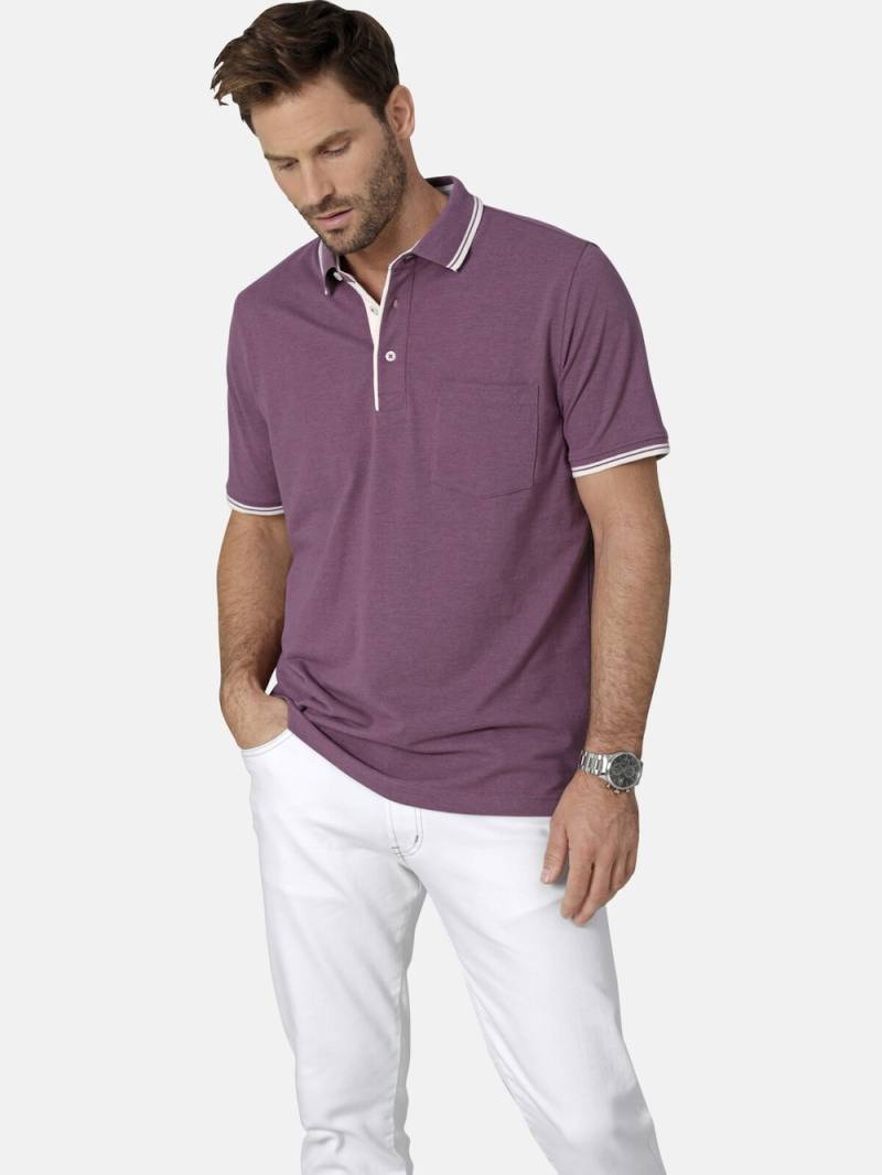 Große Größen Poloshirt TESSAVEST, Herren, lila, Größe: 52, Baumwolle/Polyester, Happy Size DE Men von Happy Size DE Men