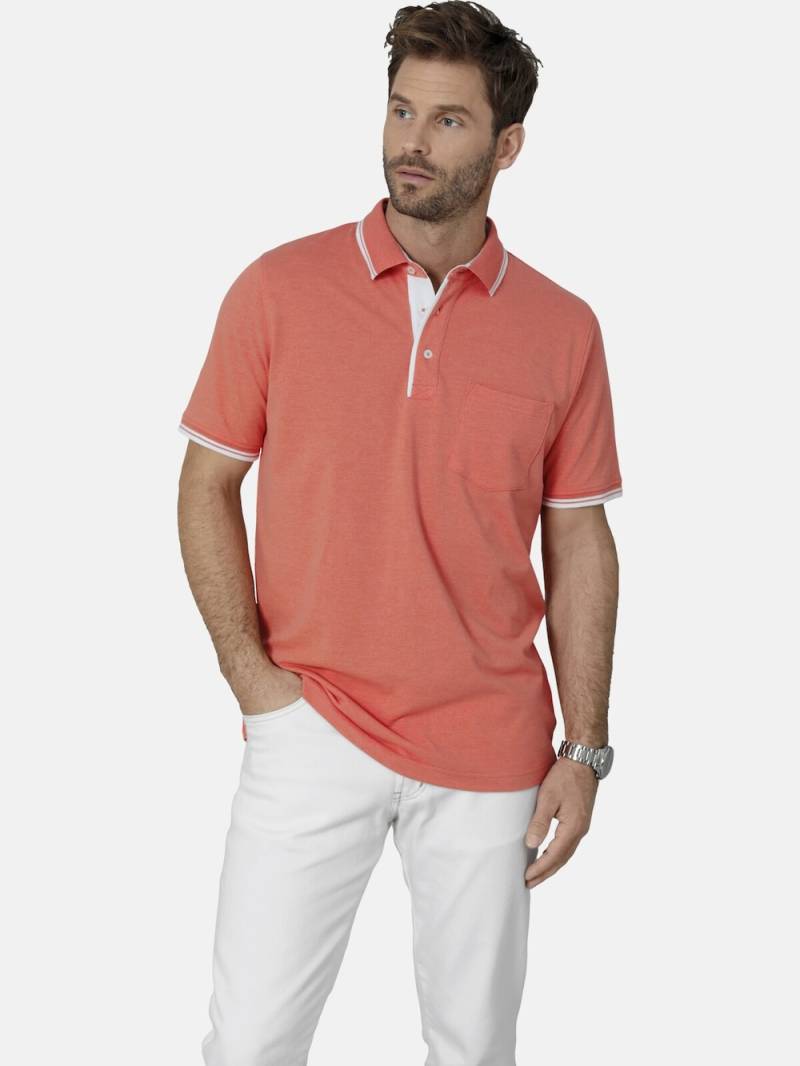 Große Größen Poloshirt TESSAVEST, Herren, orange, Größe: 50, Baumwolle/Polyester, Happy Size DE Men von Happy Size DE Men