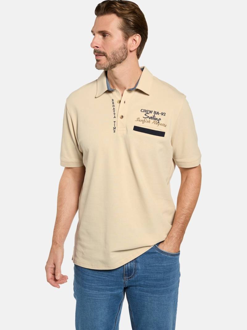 Große Größen Poloshirt TESSELLI, Herren, braun, Größe: L, Baumwolle, Happy Size DE Men von Happy Size DE Men