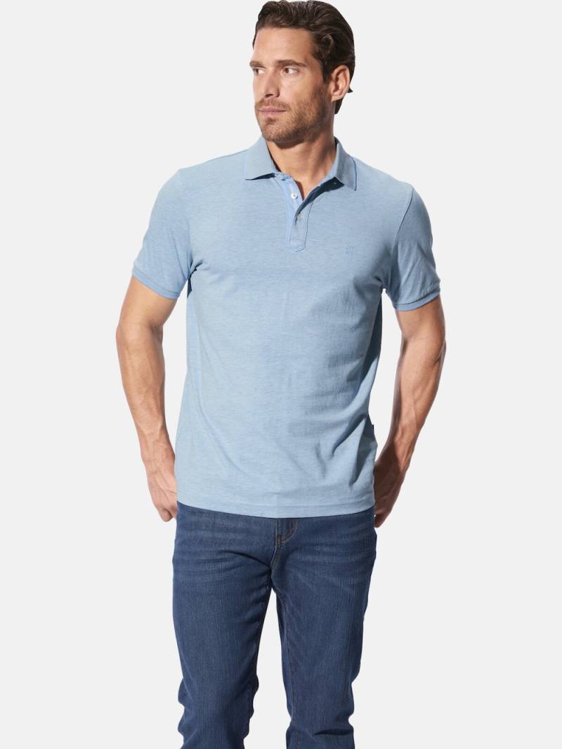 Große Größen Poloshirt TOVIO, Herren, blau, Größe: XXL, Baumwolle, Happy Size DE Men von Happy Size DE Men