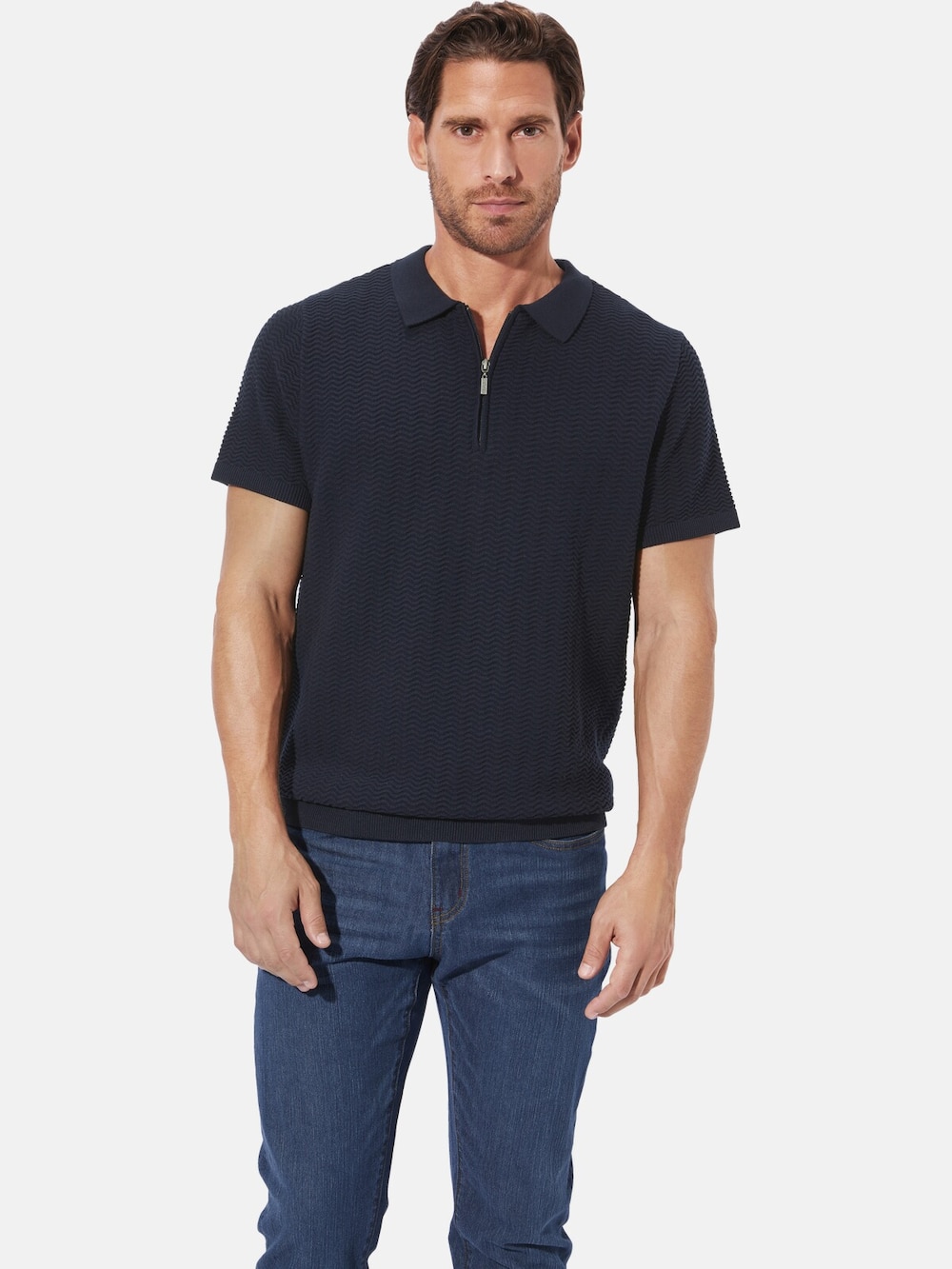 Große Größen Poloshirt VARDUN, Herren, grau, Größe: XL, Baumwolle, Happy Size DE Men von Happy Size DE Men