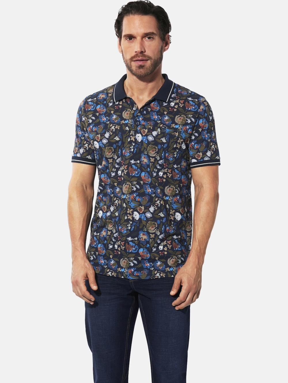 Große Größen Poloshirt VELENTO, Herren, grau, Größe: 3XL, Baumwolle, Happy Size DE Men von Happy Size DE Men