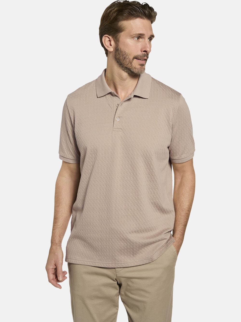 Große Größen Poloshirt VERONZI, Herren, braun, Größe: 54, Baumwolle/Polyester, Happy Size DE Men von Happy Size DE Men