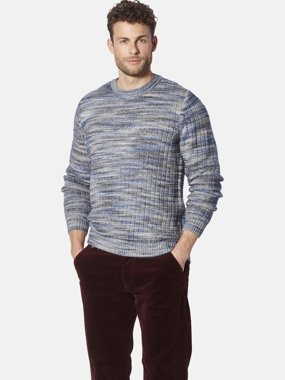 Große Größen Pullover ALESSINO, Herren, blau, Größe: XXL, Baumwolle/Synthetische Fasern, Happy Size DE Men von Happy Size DE Men