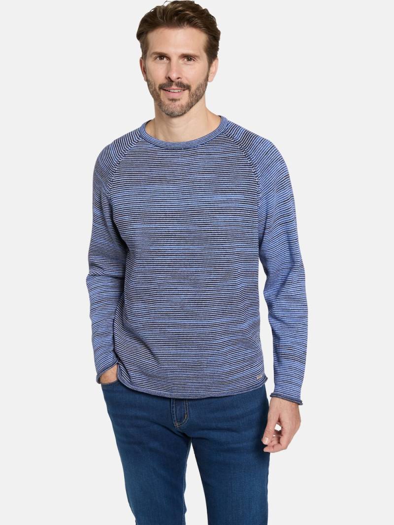 Große Größen Pullover ALVENTI, Herren, blau, Größe: XXL, Baumwolle, Happy Size DE Men von Happy Size DE Men