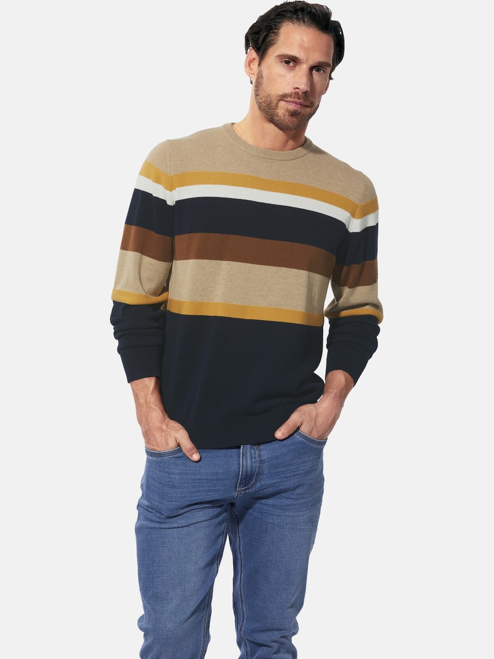 Große Größen Pullover CALDEN, Herren, braun, Größe: XL, Baumwolle, Happy Size DE Men von Happy Size DE Men