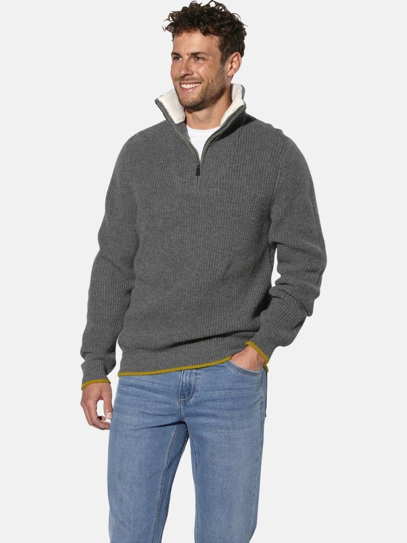 Große Größen Pullover DIEGORO, Herren, grau, Größe: XXL, Synthetische Fasern, Happy Size DE Men von Happy Size DE Men