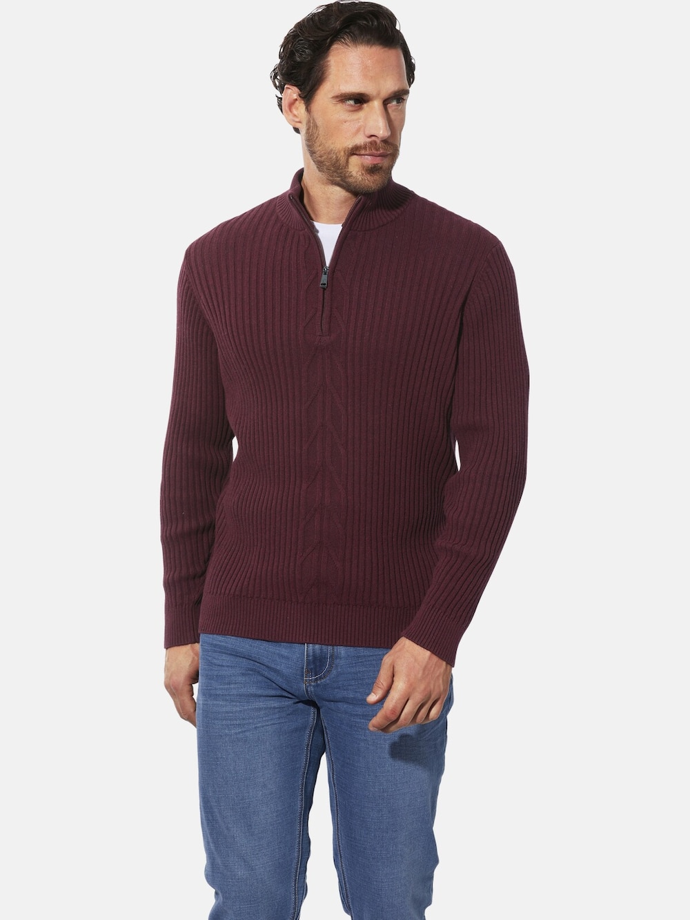 Große Größen Pullover HERMENIO, Herren, rot, Größe: L, Baumwolle, Happy Size DE Men von Happy Size DE Men