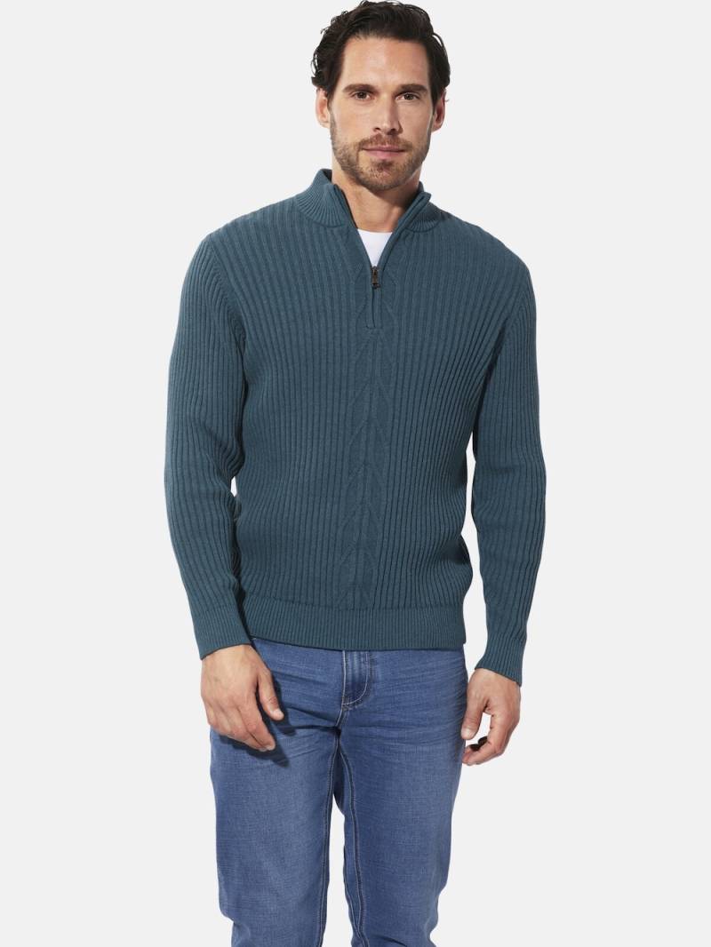 Große Größen Pullover HERMENIO, Herren, türkis, Größe: XXL, Baumwolle, Happy Size DE Men von Happy Size DE Men