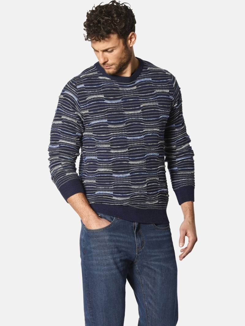 Große Größen Pullover LIVIBELTI, Herren, blau, Größe: L, Synthetische Fasern/Wolle, Happy Size DE Men von Happy Size DE Men