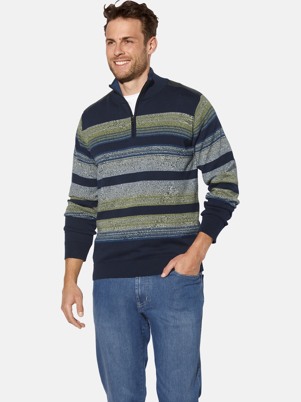 Große Größen Pullover NELOR, Herren, grau, Größe: XL, Baumwolle, Happy Size DE Men von Happy Size DE Men