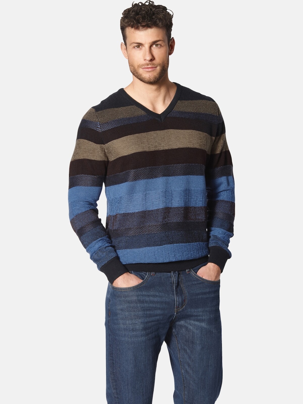 Große Größen Pullover SOLEMARLI, Herren, blau, Größe: L, Synthetische Fasern/Wolle, Happy Size DE Men von Happy Size DE Men